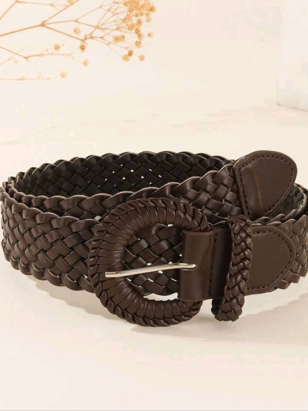 Braided Faux Leather Belt